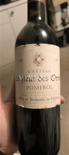 Bordeaux Pomerol Château La Fleur des Ormes 1999