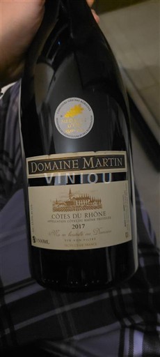 Údolí Rhôny Côtes-du-Rhône Domaine Martin 2017