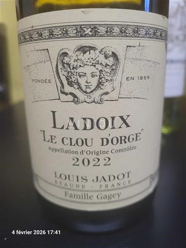 Bourgogne Ladoix Louis Jadot Le Clou d'Orge 2022