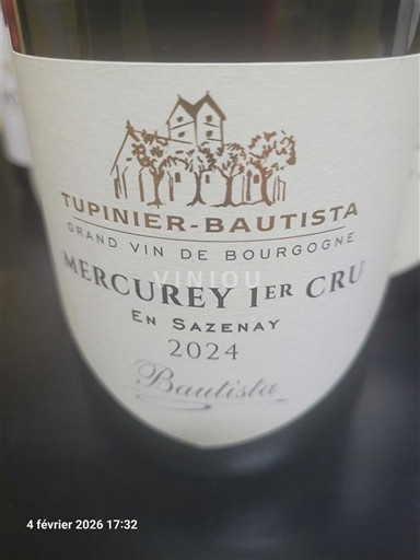 Бургундія Не вказано Premier Cru Tupinier-Bautista En Sazenay Bautista 2024
