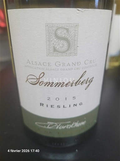 Vine Blanc sec Sommerberg Domaine L'Oriel 2015 Frankrig Alsace Alsace Grand Cru AOC Grand Cru