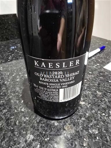 Australia Meridional Valle de Barossa Kaesler Old Bastard Shiraz 2020
