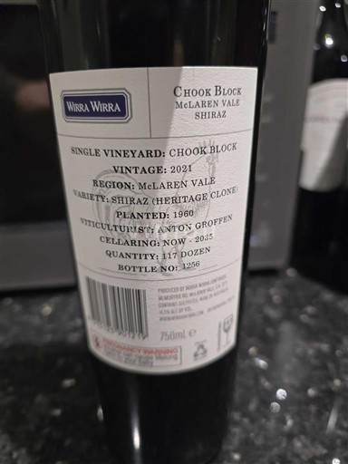 Australia Meridional McLaren Vale Wirra Wirra Chook Block 2021