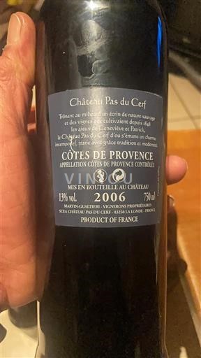 Прованс Кот-де-Прованс Château Pas du Cerf 2006