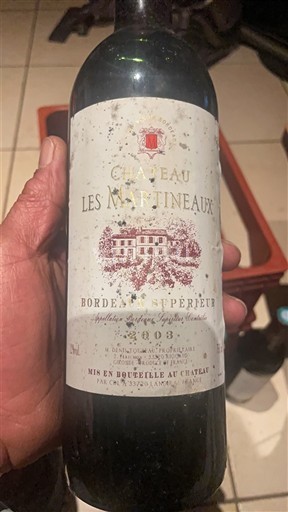 Bordeaux Bordeaux Supérieur Château Les Martineaux 2003