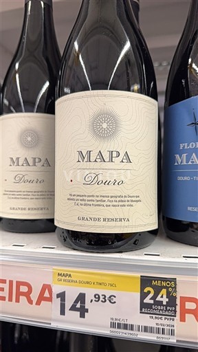 Vin Rouge sec Grande Reserva Mapa 2021 Portugal Douro Vinho de mesa