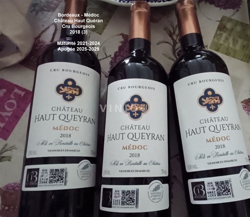 Bordeaux Médoc Château Haut Quéran Cru Bourgeois 2018