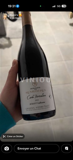 Thung lũng Rhône Crozes-hermitage Domaine Remizieres Particulière 2023