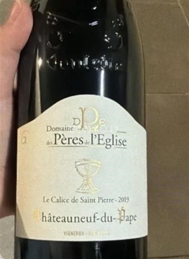 Thung lũng Rhône Châteauneuf-du-pape Domaine S Pères de l'Eglise Le Calice de Saint Pierre 2019