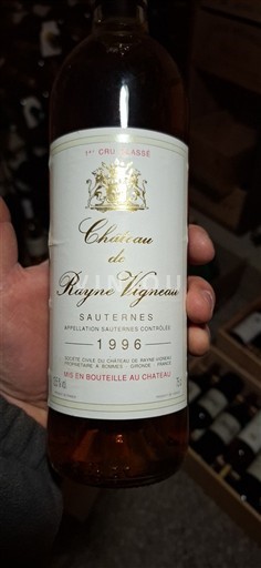 Bordeaux Sauternes Premier Cru Château Rayne Vigneau 1996