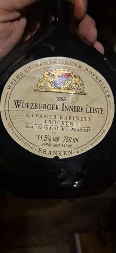 Franken Staatlicher Hofkeller Würzburger Innere Leiste 1999
