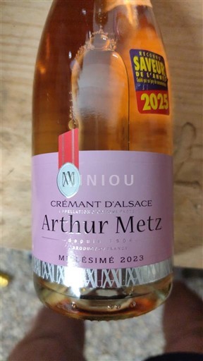 Sparkling Wines Rosé brut Arthur Metz 2023 France Alsace Crémant d'Alsace AOC