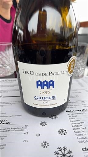 Roussillon Collioure Les Clos de Paulilles Cazes AAA 2023