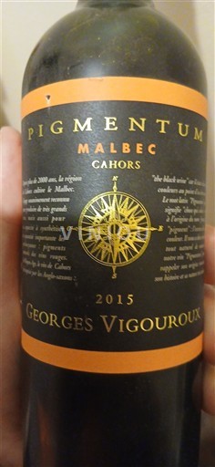 Sud-Ovest Cahors Georges Vigouroux Pigmentum Malbec 2015