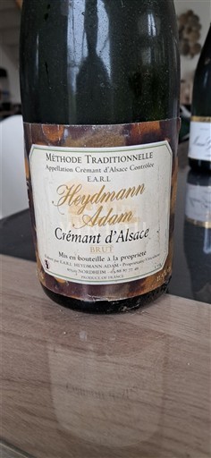 Sparkling Wines Blanc brut Heydtmann Adam Non millésimé France Alsace Crémant d'Alsace AOC