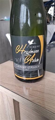 Sparkling Wines Blanc brut Domaine Heydmann Adam Non millésimé France Alsace Crémant d'Alsace AOC