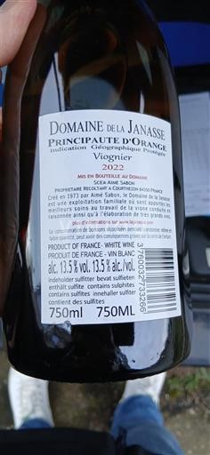 Provence, dolina spodnjega Rôna, Korzika Princ?evina Orang Domaine La Janasse Viognier 2022