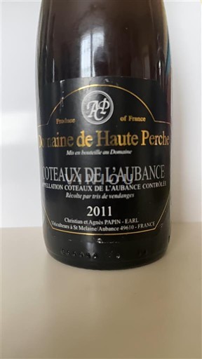 Loiredalen Coteaux-de-l'aubance Domaine Haute Perche 2011