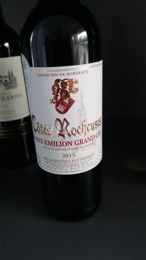 Bordeaux Saint-Émilion Grand Cru Grand Cru Côtes Rocheuses 2015