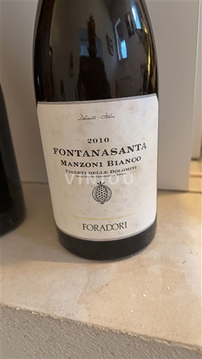 Трентіно-Альто-Адідже Виноградники Доломітів Foradori Fontanasanta Manzoni Bianco 2010