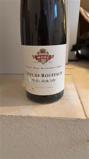 Viner Rouge sec Côte de rouffach Muré 2020 Frankrike Alsace Pinot noir AOC