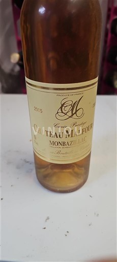 Sydvestfrankrig Monbazillac Château Malfourat Prestige 2005