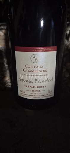 Šampanja Coteaux Champenois Arnaud Beaufort Trépail Rouge Neleten.