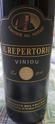 Basilicata Aglianico del Vulture Cantine del Notaio Il Repertorio 2010