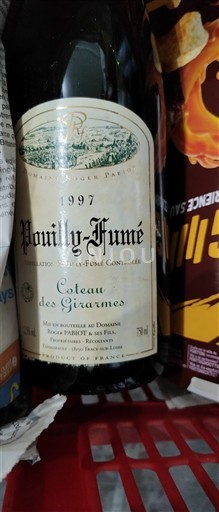 Loire Valley Pouilly-fumé Domaine Roger Pabiot et ses Fils Coteau des Girarmes 1997