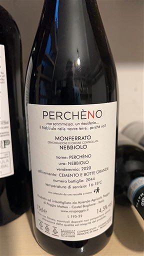 П'ємонт Монферрато VitiVinicola Mongioia PerchéNo 2020