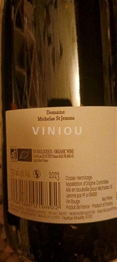 Thung lũng Rhône Crozes-hermitage Michelas St Jemms 2023