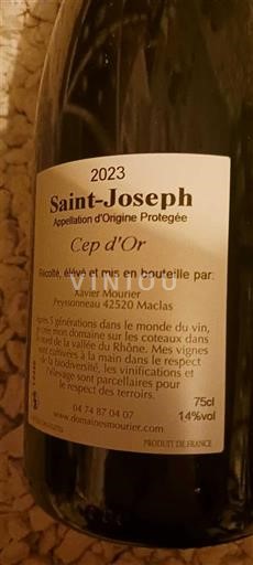 Rhône-dalen Saint-Joseph Xavier Mourier Cep d'Or 2023