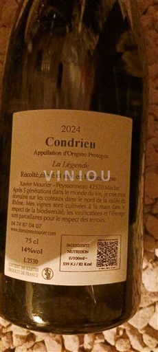 Rhône-dalen Condrieu Xavier Mourier La Légende 2024