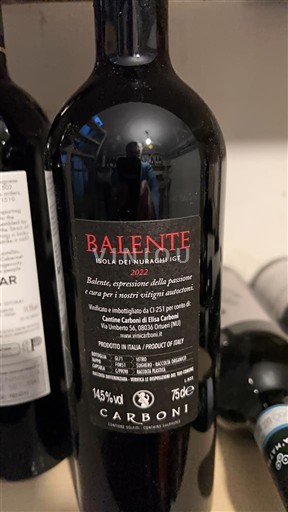 Сардинія Не вказано Carboni Balente 2022