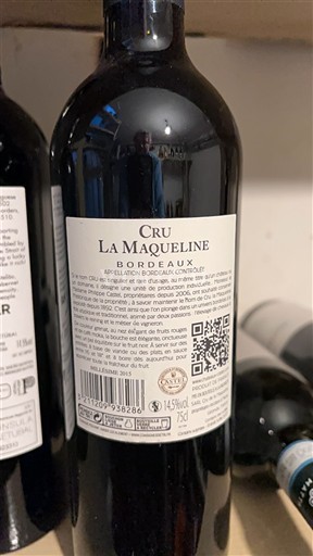 Wines Rouge sec Cru La Maqueline Non millésimé France Bordeaux AOC