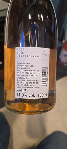 Palatinat Pfalška Weingut Petri 2020