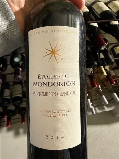 Bordeaux Saint-Émilion Grand Cru Grand Cru Mondorion Étoiles de Mondorion 2014