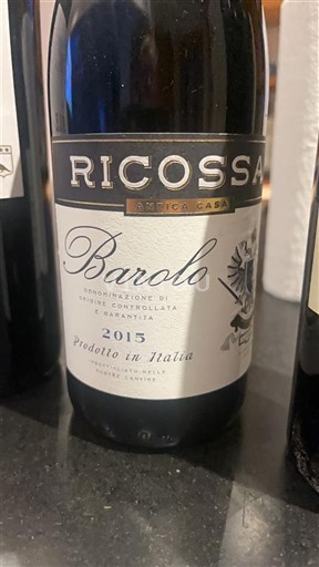 Piedmont Wines Barolo Ricossa 2015