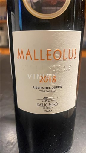Kastilia ja León Ribera del Duero Emilio Moro Malleolus 2018