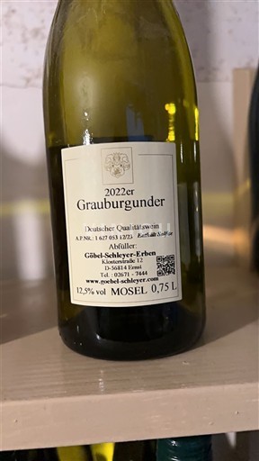 Мозель Göbel-Schleyer-Erben Grauburgunder 2022