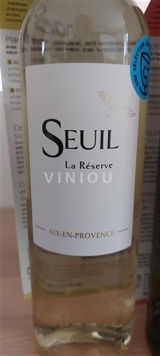 Vina Blanc sec La Réserve Seuil 2024 Francija Provansa Coteaux d'Aix-en-Provence AOC