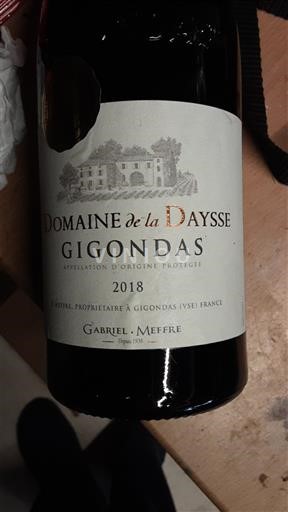 Valle del Ródano Gigondas Domaine La Daysse 2018