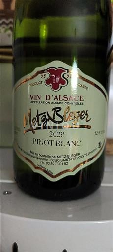 Alsasko Metz-Bleger Pinot Blanc 2020