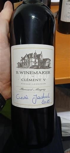 Bordeaux Pessac-Léognan B. Winemaker de Clément V Jadoul 2018