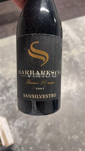 Piemonte Barbaresco Sansilvestro Riserva 10 anni 2007