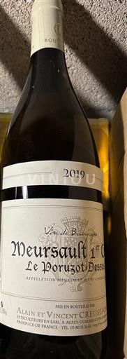 Borgogna Meursault Premier Cru Alain et Vincent Creusefond Le Poruzot-Dessus 2019