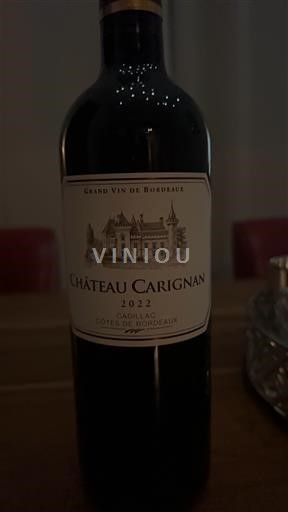 Бордо Кадильяк-Кот-де-Бордо Château Carignan 2022