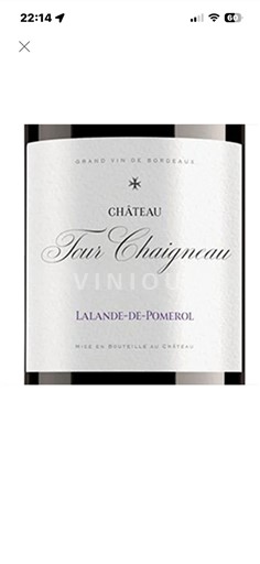 Bordeaux Lalande-de-Pomerol Château Tour Chaigneau Non-Vintage