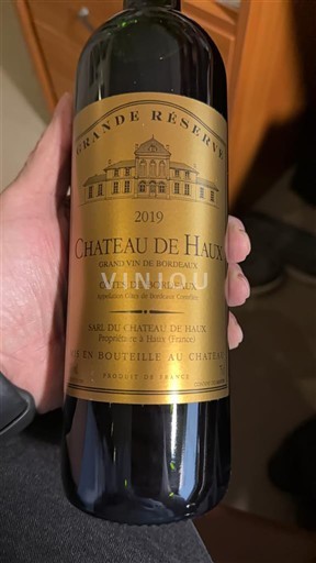 Verërat Rouge sec Grande Réserve Château Haux 2019 Francë Bordoja Cotes-de-Bordeaux AOC