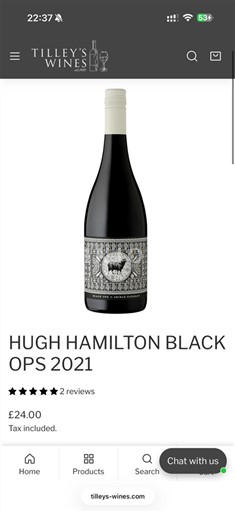 South Australia McLaren Vale Hugh Hamilton Black Ops 2021